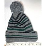 Gray Striped Knit Pom Photo 6