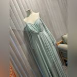 DESSY COLLECTION convertible neck long sleeve chiffon gown dress ✨ Green Size 0 Photo 7