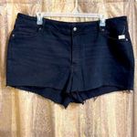Old Navy black OG straight high-rise cutoff jean shorts, size 22 NWT Photo 0
