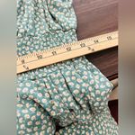 American Eagle  Green Floral Smocked Tie Shoulder Sleeveless Jumpsuit Cottagecore Photo 5