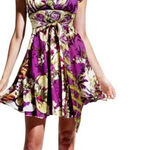 Donna Morgan Y2K VINTAGE 00'S BABY DOLL STYLE  FLORAL PATTERN WRAP SILKY DRESS‎ 8 Photo 0