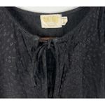 Nation Ltd Black Textured Tiered Dress Long Sleeve Tie Neck Sz S USA Photo 3