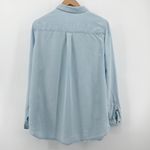 DAILY RITUAL Women's XL Light Blue Chambray Button Down Long Sleeve Shirt Photo 4