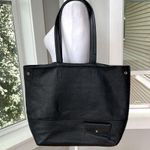 J.Crew Black Pebbled Leather Large Tote Shoulder Bag Photo 0