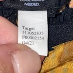 Who What Wear Black Orange Peach Gold Yellow Floral Elastic Waist Skirt Size XS Photo 6