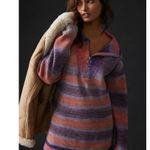 Anthropologie  Daily Practice Half Zip Tunic Sweater Dress Size Small Purple Pink Photo 2