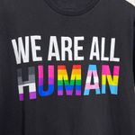 Spencer’s We are all Human Pride T Shirt Unisex Size Medium Black LGBTQ Photo 2