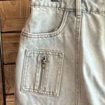 REWASH  Womens Jean Skirt 28 Light Wash Mini Denim Utility Y2K Zip Fly Photo 1