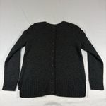 Madewell Gray Textured Button Back Sweater Women's Small Crew Neck Long Sleeve Photo 4