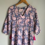 LA Plage Emily Maxi Dress in Jacaranda Paisley Print Small Pink Photo 2