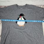 Loft Petite Penguin Christmas Sweater Grey Women's Size LP Photo 6
