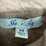She & Sky Gray Mock-neck Top Photo 2