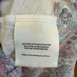 Tory Burch Dapper Paisley Print T-Shirt White Size S Short Sleeve Pima Cotton Photo 4