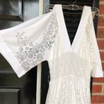 Farm Rio Solana lace midi White dress size small Anthropologie Photo 4