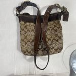 Coach Signature Canvas & Leather Crossbody Bag Brown Brass Hardware C0654-10402 Photo 5