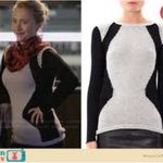 Helmut Lang  Two-Tone Wavy Hi-Lo Sweater Gray Black Alpaca Blend‎ Size Small Photo 4