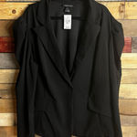 Ashley Stewart  Black Blazer With‎ Ruched Shoulders Size 26/28 Photo 0