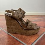 Tory Burch  Leather Ankle Strap Wedge Sandals Size US 10.5 Photo 5