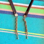 Vintage Block Brown Suede and Faux Reptile Clutch with Matching Shoulder Strap Photo 14