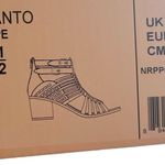 Not Rated NEW  Woven Strappy Heeled Sandals in Taupe Tan Size 9.5 Photo 7