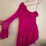 Love Shack Fancy  pink one shoulder mini dress Photo 1