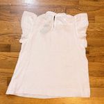joe's jeans Joe’s Womens XS White Cotton Gauze Flutter Short Sleeves Top Shirt Blouse Spring Photo 4