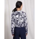 Boden Amelie Broderie Biker Jacket Women's Size 4 Blue Photo 3