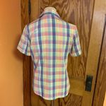 Vintage 80s colorful plaid top Size M Photo 10