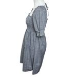 Hill House  Athena Nap Dress Size Small Thai Check Plaid Smocked Mini Puff Sleeve Photo 6