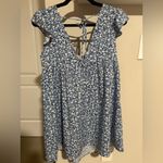 SheIn Blue Floral Open Back Dress Photo 2