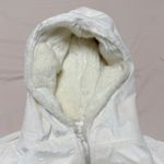 Pottery Barn Bath Robe Womens Large Ivory Cream Faux Fur Luxurious Mob Wife Photo 5