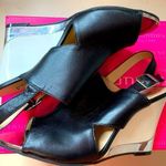 Chinese Laundry Kristin Cavallari  Black&White Ankle Strap Wedges Chrome -size 9 Photo 0