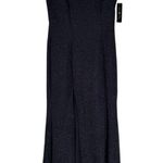 Betsy and Adam NWT V Neck Choker Glitter Long Dress Gown Black Size 12 Photo 3