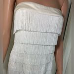 2 / $100 🤍 Jay Godfrey Fringe White Mini Dress Photo 1