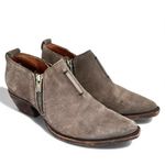 Frye Sacha Moto Booties Taupe Suede Leather Photo 1