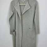 J.Crew NEW  Juliette Collarless Sweater Blazer Pockets Long Gray Relaxed XXS Photo 6