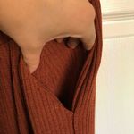 Rust Orange Ribbed Cropped Sweatshirt and Jogger Set Size M Size M Photo 4