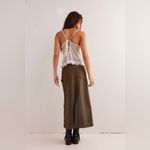 Free People  Harmonica Coated Denim Maxi Skirt Photo 3