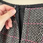 Talbots Black & White Tweed Pencil Skirt with Pink Checkered Pattern, 6P Photo 5
