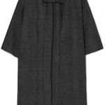 Madewell Checked Linen Blend Open Kimono Sleeve Black White Grid Print XXS Photo 0