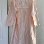 Vintage Barbizon Nightgown Mumu Granny Core Coquette Satin Pink Lace Embroidery Size XL Photo 0
