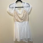 Area Stars Womens Dress Cali Two Tone Pindot Dress Size M White Size M Photo 2