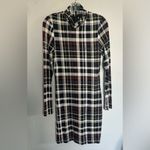 Alice + Olivia Black and White Plaid Long Sleeve Dress Size 8 Photo 1