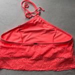 PINK - Victoria's Secret VS PINK Lace Halter Bralette Neon Orange NWT Photo 5