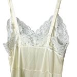 Womens Lorraine White Full Slip Underskirt Adjustable Straps Lace S Vintage u Yellow Photo 4