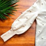 Madewell Bobble Dashwood V-Neck Sweater in Coziest Yarn - XS - Vanilla Girl Core Photo 9