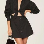 For Love & Lemons  Jocelyn Mini Dress Black Cut Out‎ Hourglass Long Sleeve Small Photo 0