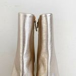 Tory Burch NEW  Size‎ 8.5M Penelope 90MM Metallic Calf Leather Point Bootie Gold Photo 7