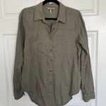 BKE Women’s Olive Green  Button Down Blouse Size S Photo 0