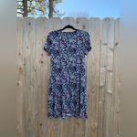 Monsoon ‎ Maxi Dress Blue/ White Sleeveless Size 6 Floral Bird Pink Navy Spring Photo 3